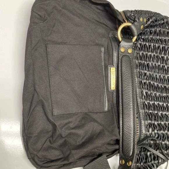 Linea Pelle Woven Leather Black Bag BNWT!! - Picture 8 of 16
